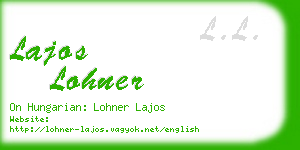 lajos lohner business card